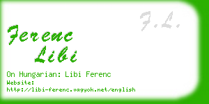 ferenc libi business card